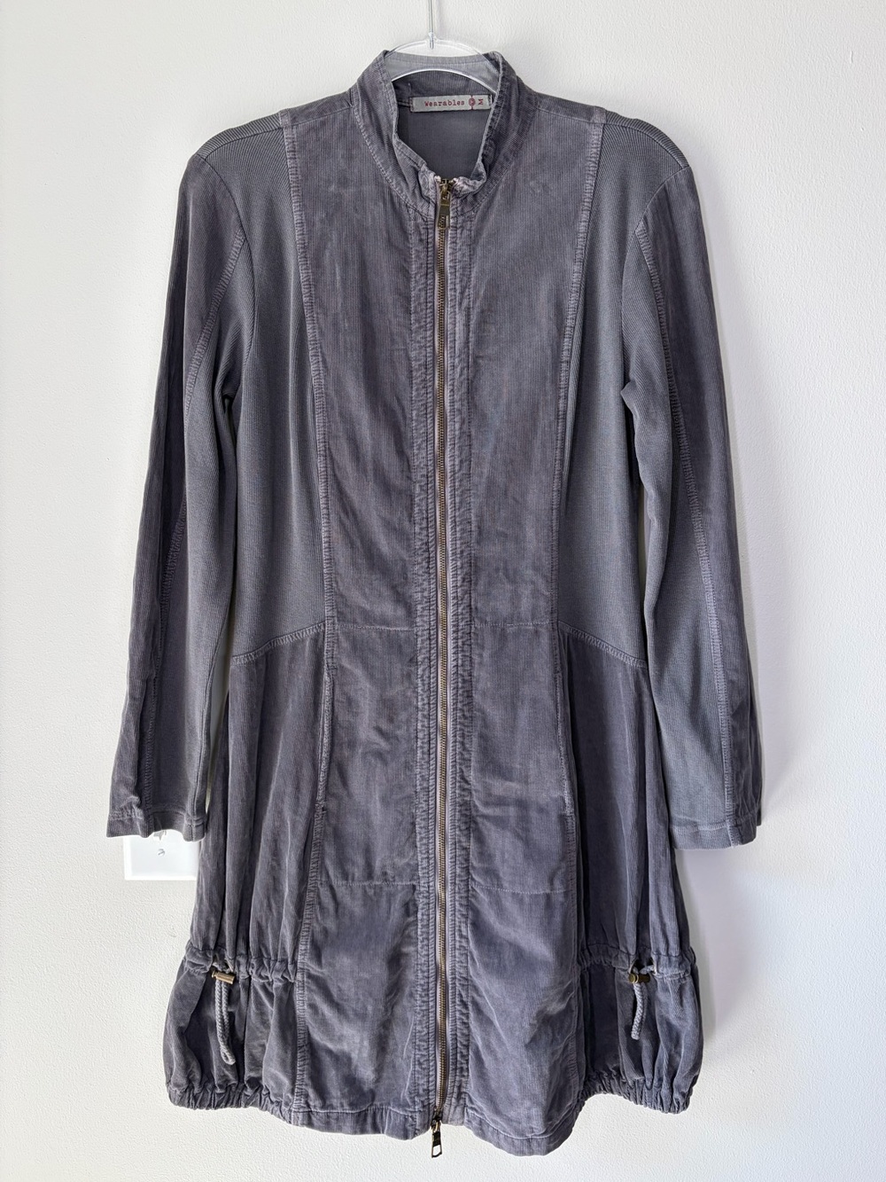 Wearables By XCVI Corduroy Zip Up Winifred Jacket Dress